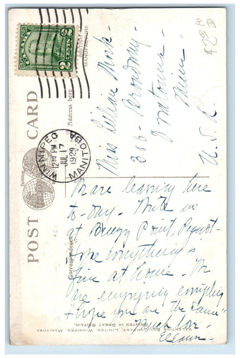 1929 Fort Garry Canadian National Railways Hotel Winnipeg Canada Postcard