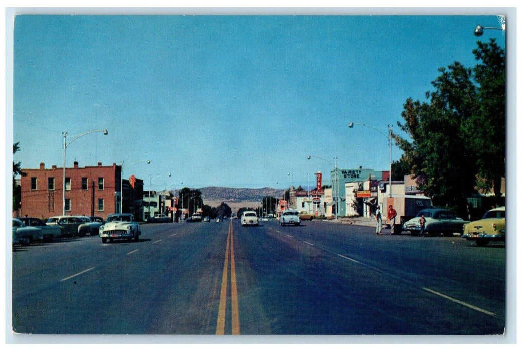 c1960 Main Street Scene Capital City nestling Exterior Fillmore Utah UT Postcard