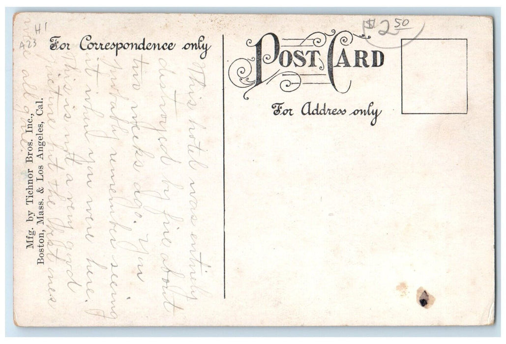 c1910 Exterior Hotel Maryland Building Pasadena California CA Unposted Postcard