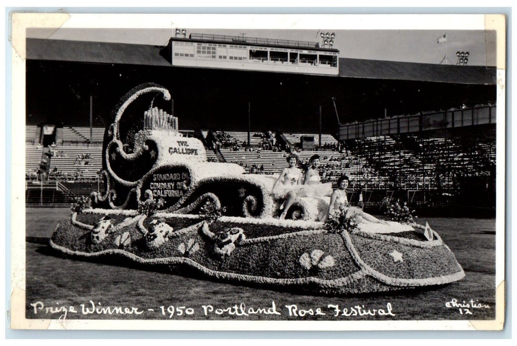 1950 Prize Winner The Calliope Portland Rose Festival Parade RPPC Photo Postcard