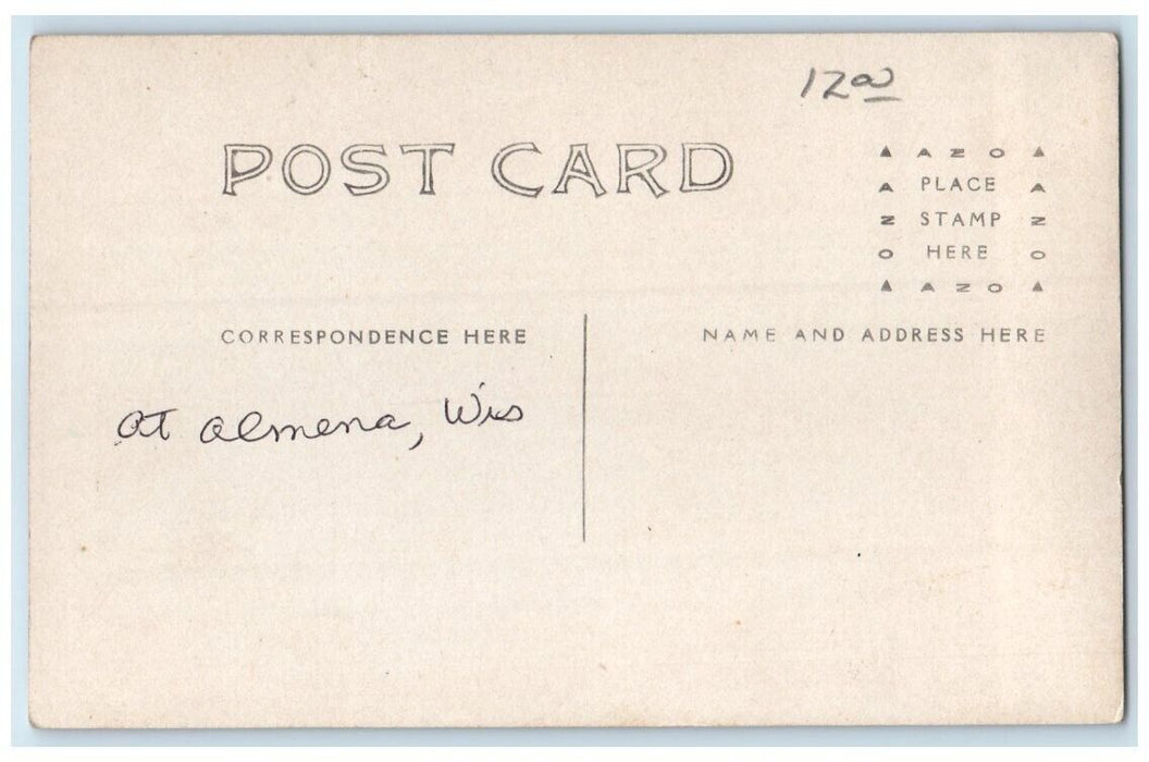 c1910's Hotel Till Plaster Doctor Denison Almena WI RPPC Photo Postcard