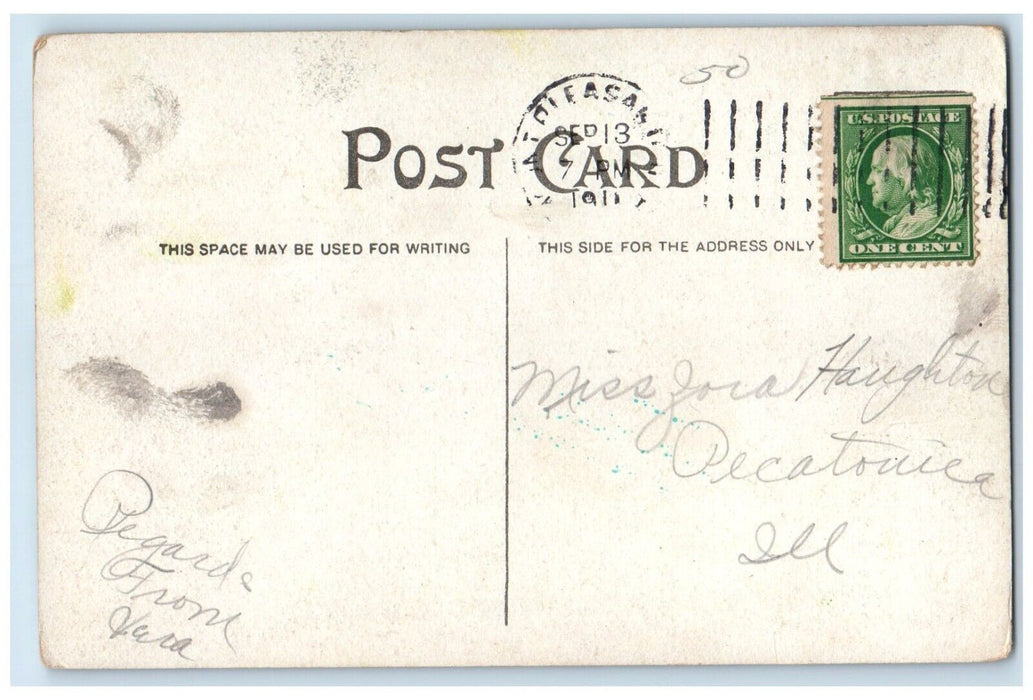 1911 Lone Pine Chippewa River Trees Lake Mt. Pleasant Michigan Vintage Postcard