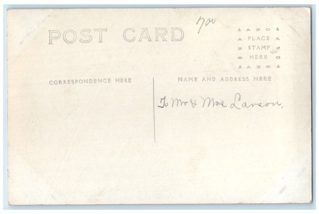 c1910's Band Member Trumpet Instrument View RPPC Photo Unposted Postcard