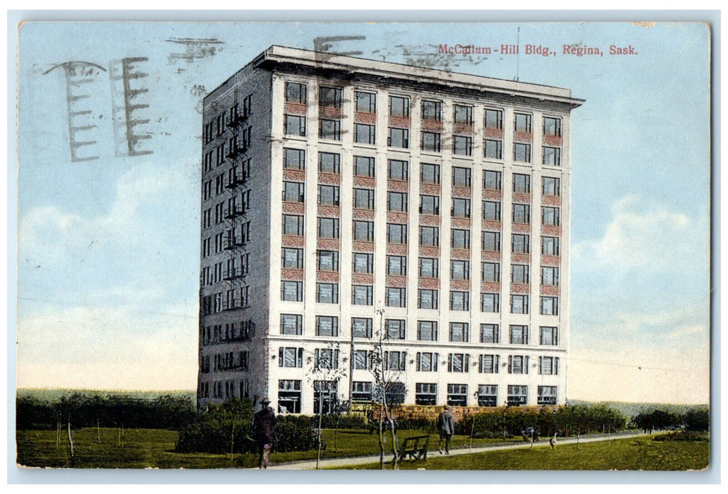 1916 McCallum Hill Building Regina Saskatchewan Canada Antique Postcard