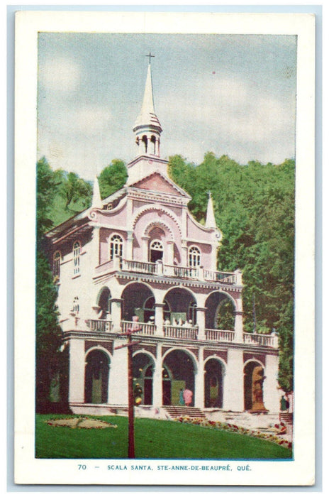 c1930's Scala Santa Entrance Ste. Anne de Beaupre Quebec Canada Postcard