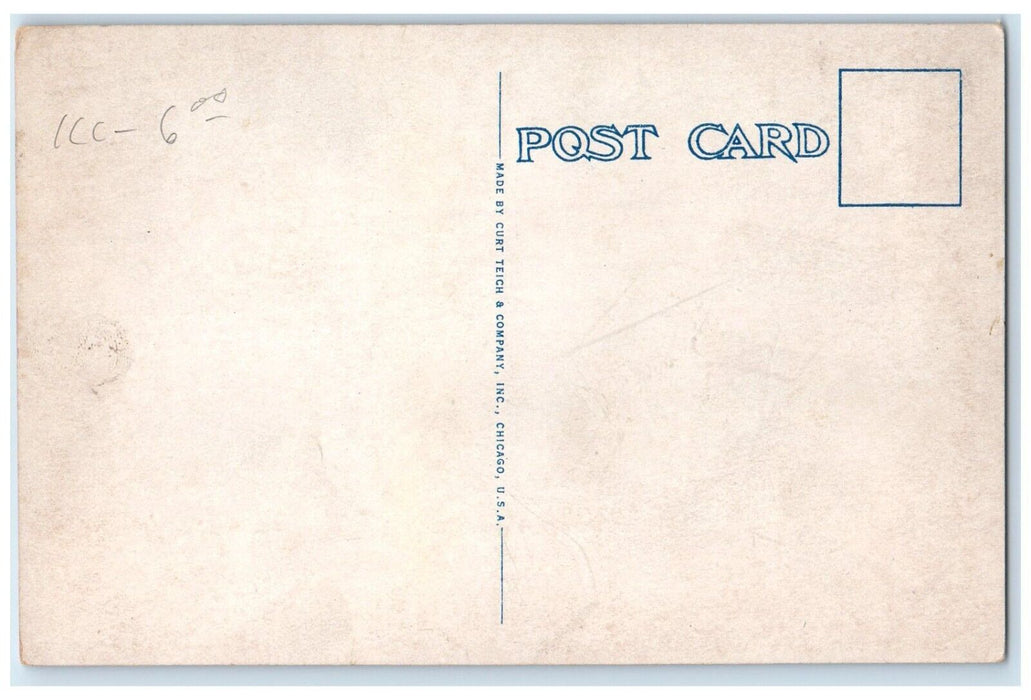 c1930's Visitors Concourse West Suburban Hospital Oak Park Illinois IL Postcard