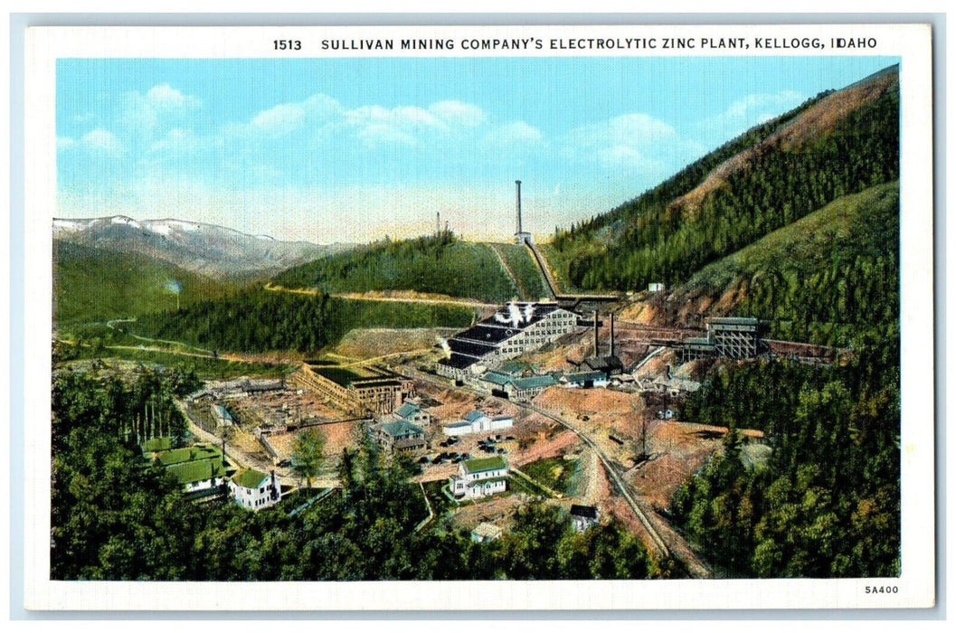 c1930's Sullivan Mining Company's Electrolytic Zinc Plant Kellogg Idaho Postcard