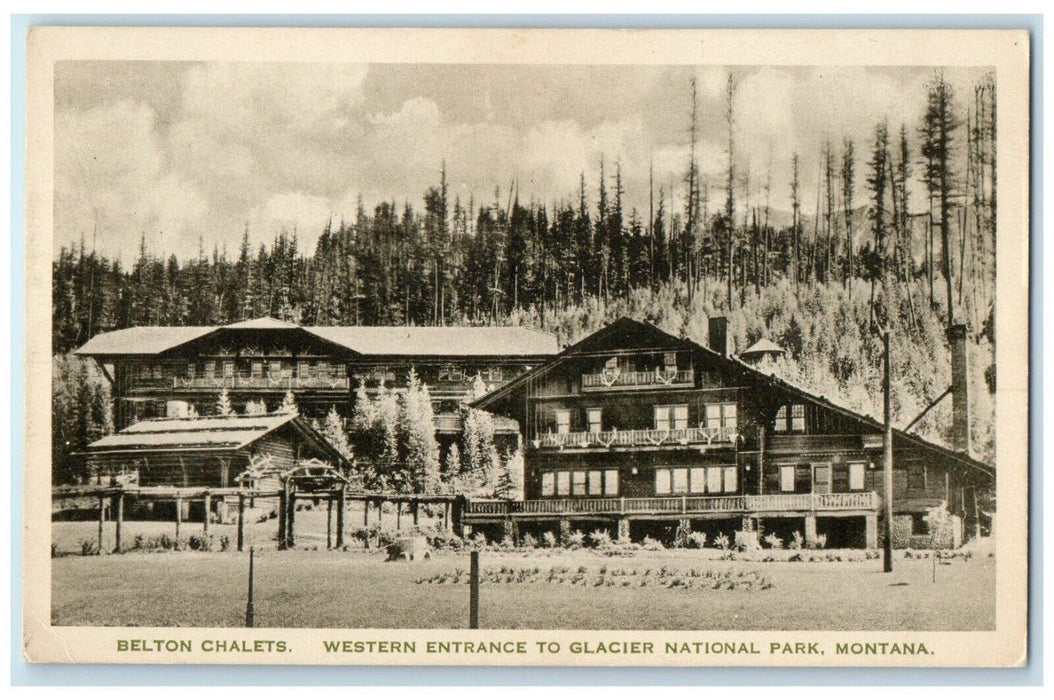 Belton Chalets Western Entrance To Glacier National Park Montana MT Postcard