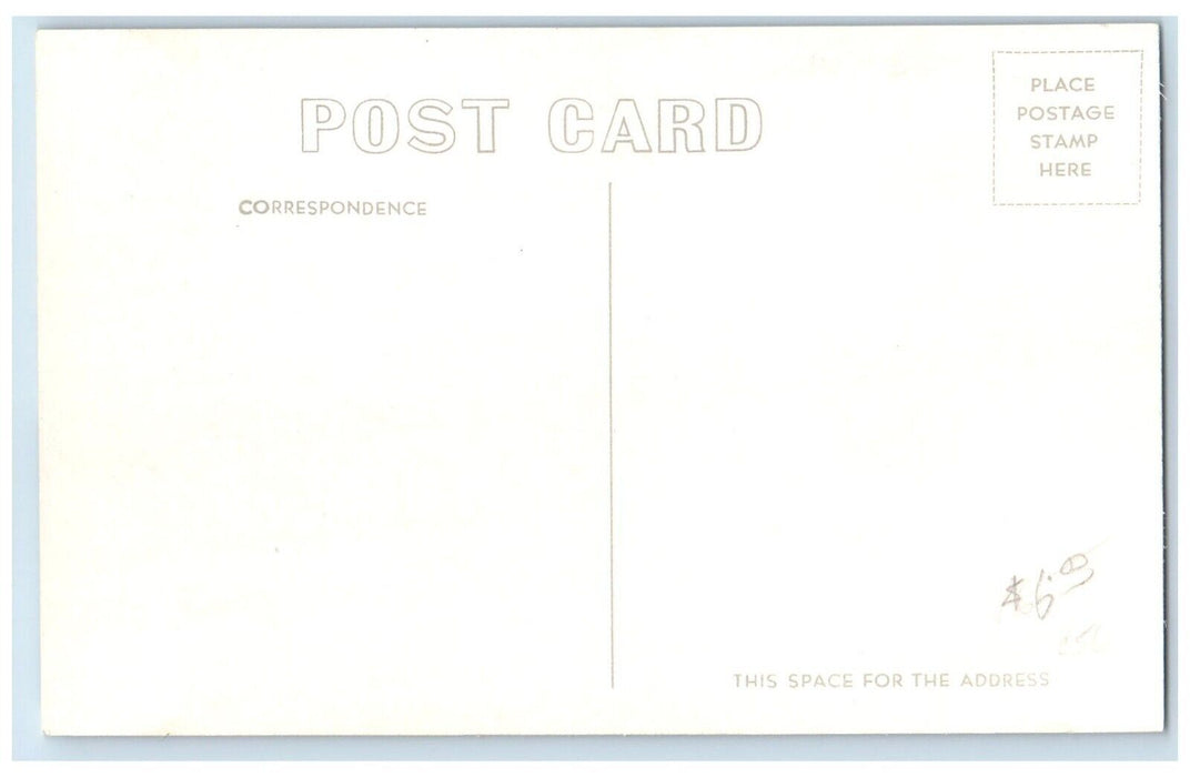 c1920 Main Street Looking East Exterior Building Cars Stockton Kansas Postcard