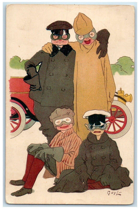 1906 Motorist Car Driver Nash Springfield Minnesota MN Posted Antique Postcard