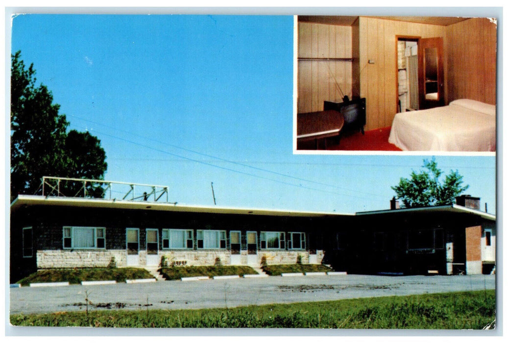 c1950's Jenny Rock's Motel St-Hubert Quebec Canada Multiview Posted Postcard