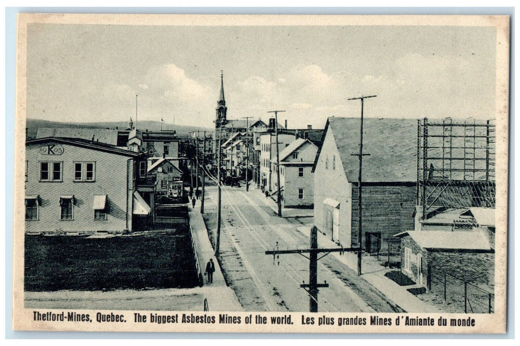 c1920s Biggest Asbestos Mines of the World Thetford-Mines Quebec Canada Postcard