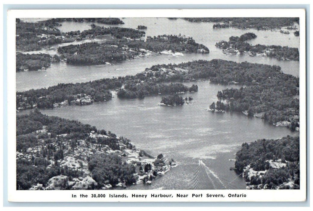 1955 In 30,000 Islands Honey Harbour Near Port Severn Ontario Canada Postcard