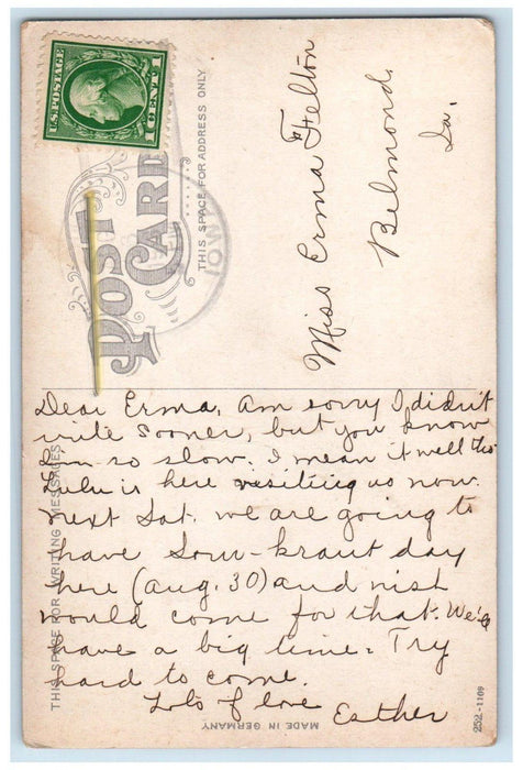 c1910's View Of Cedarville Bridge Freeport Illinois IL Antique Posted Postcard