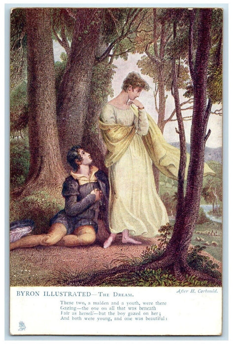 c1910's Byron Illustrated The Dream Oilette Tuck's Unposted Antique Postcard