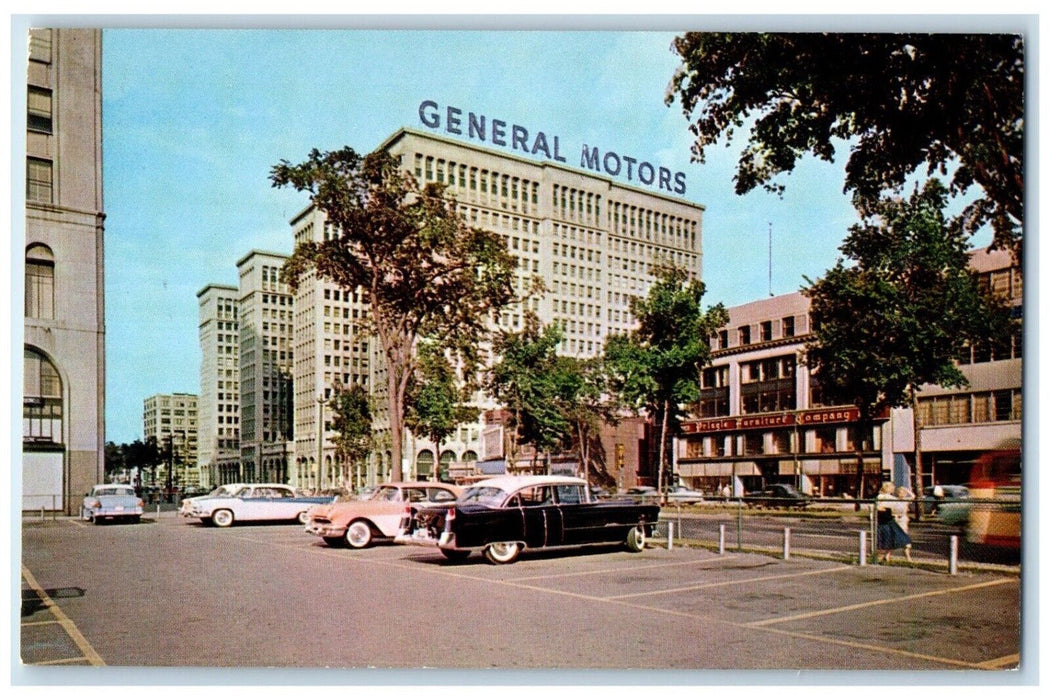 1960 Exterior View General Motors Building Detroit Michigan MI Unposted Postcard