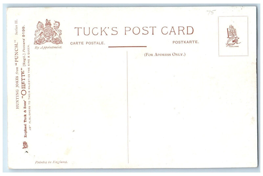 c1910's From Punch The Retort Courteous Dogs Scene Field Oilette Tuck's Postcard