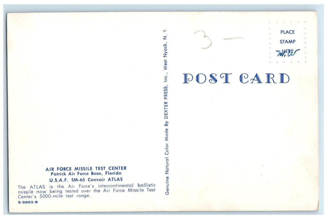 c1960 Air Force Missile Test Center Patrick Air Force Base Florida FL Postcard
