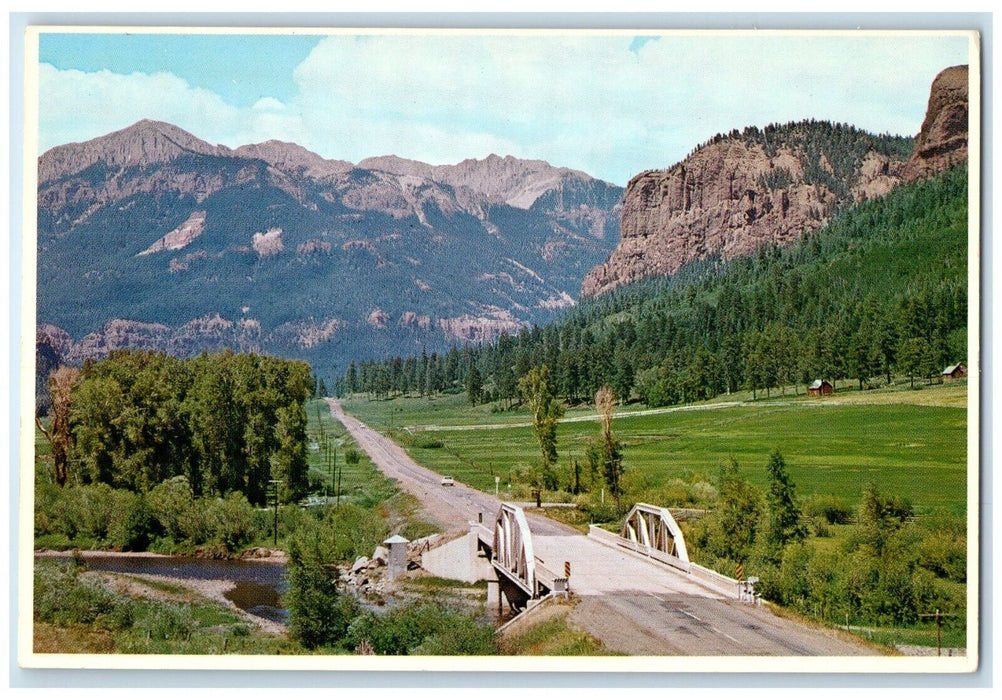 1960 Approaching Wolf Creek Pass Highway Mountain Navajo Trail Colorado Postcard