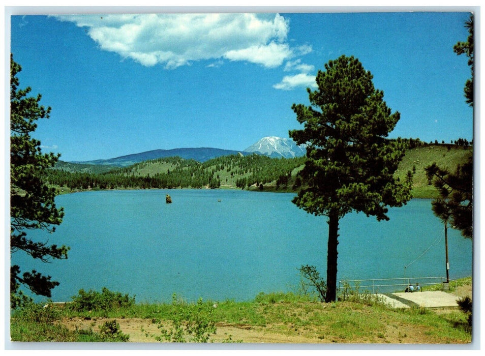 c1960 Monument Lake Fishing Hunting Recreational Area Trinidad Colorado Postcard