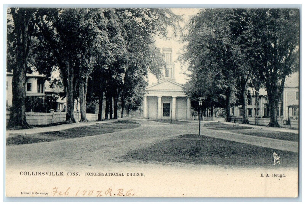 c1905 Congregational Church Collinsville Connecticut Raphael Tuck Sons Postcard
