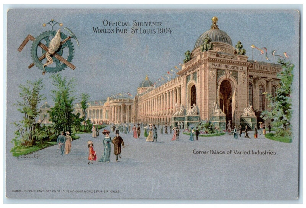 c1904's Official Souvenir World's Fair St. Louis Corner Palace Varied Postcard