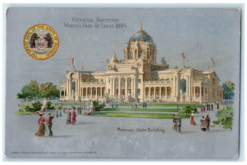 c1904 Official Souvenir World's Fair St. Louis Missouri State Building Postcard