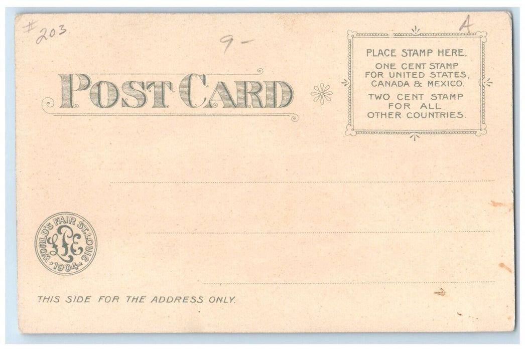 c1904 Official Souvenir World's Fair St. Louis Missouri State Building Postcard