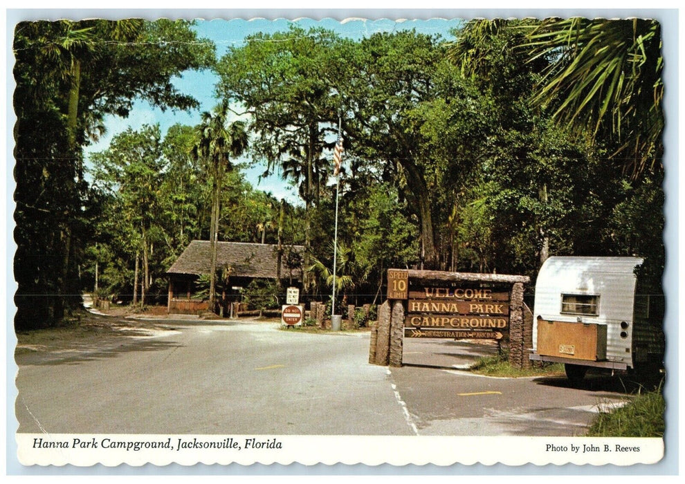 c1960 Hanna Park Campground Recreation Exterior Jacksonville Florida FL Postcard