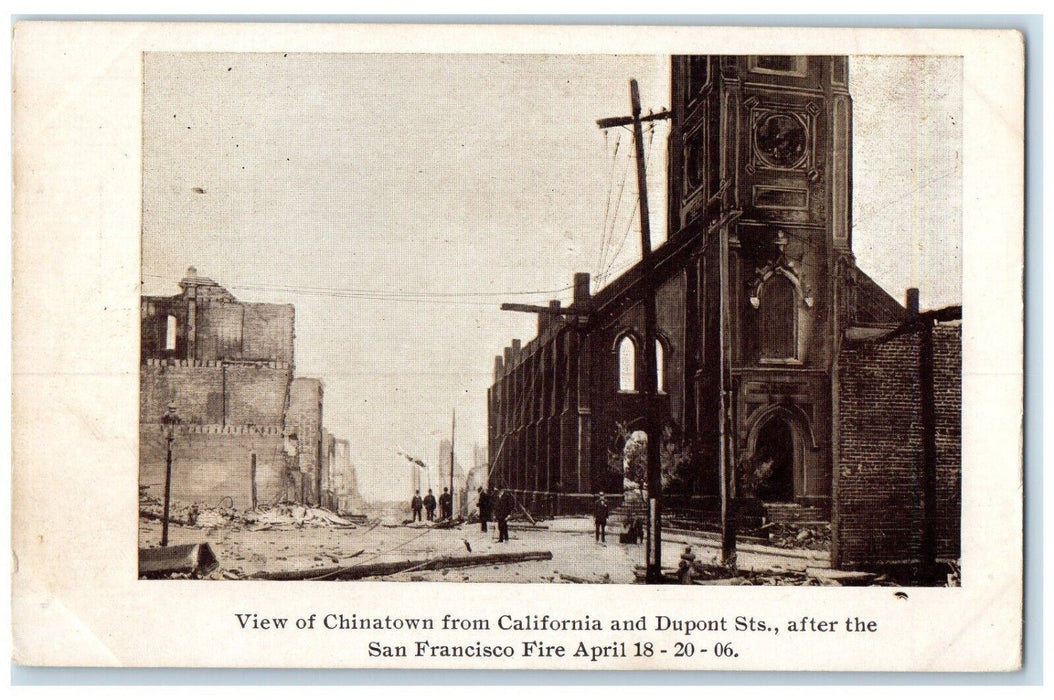 c1905 View Chinatown California Dupont Sts. San Francisco California CA Postcard