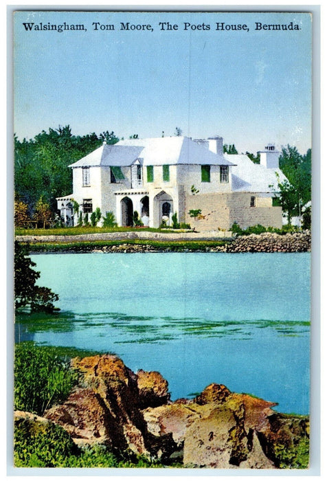 c1910 Walsingham Tom Moore The Poets House Bermuda Unposted Antique Postcard