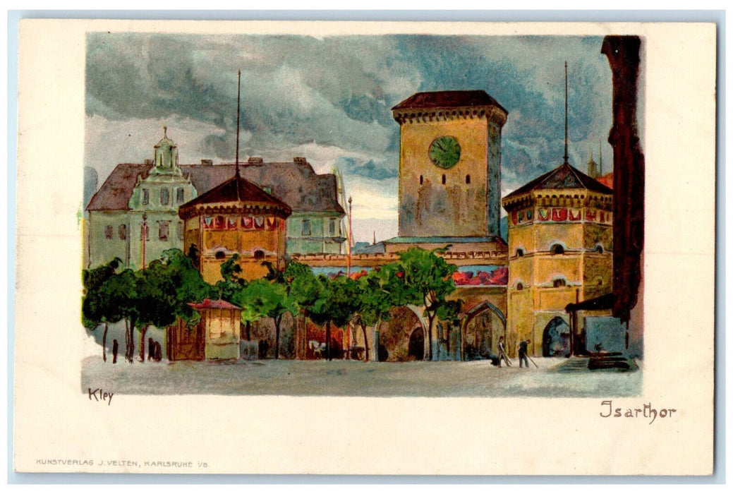 c1910 Water Color Painting Kley Jsarthor Dortmund Germany Unposted Postcard
