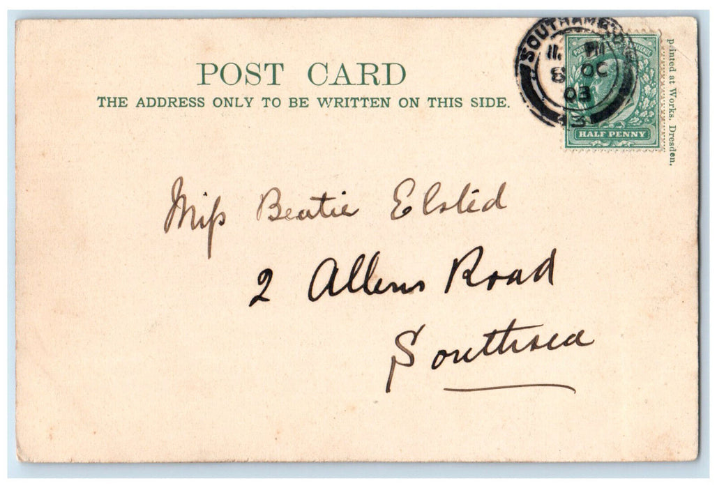 1903 The Black Rabbit Arundel West Sussex England Antique Posted Postcard