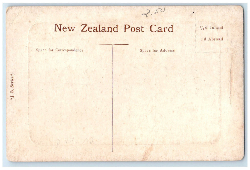 c1940's Tribal Statue Arch Entrance M & M New Zealand Unposted Antique Postcard