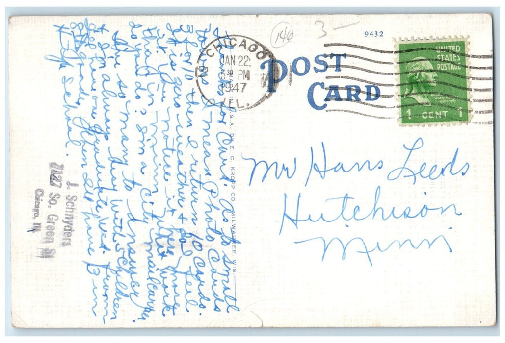 1947 Exterior Presbyterian Church Parsonage Niles Michigan MI Antique Postcard