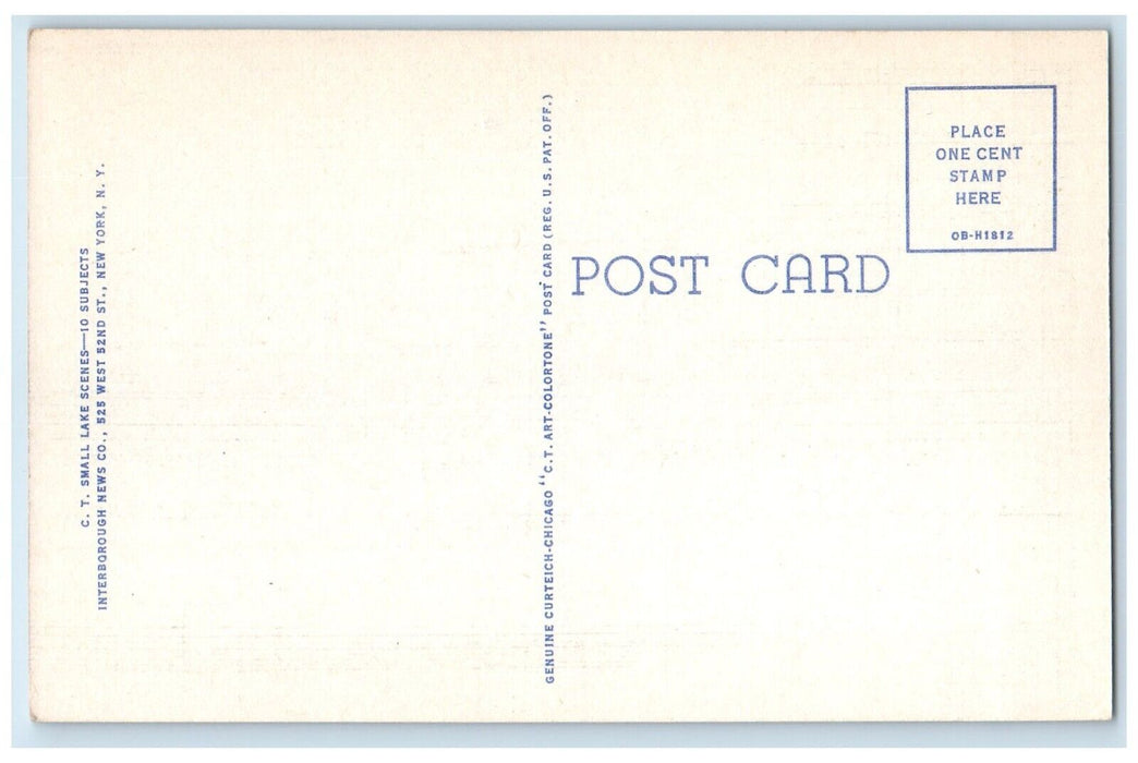 c1940 Greetings From Canoe Boat Dock Bayshore Long Island New York NY Postcard