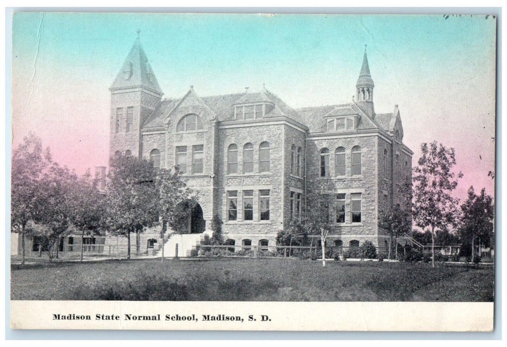 1910 Madison State Normal School Exterior Building Madison South Dakota Postcard