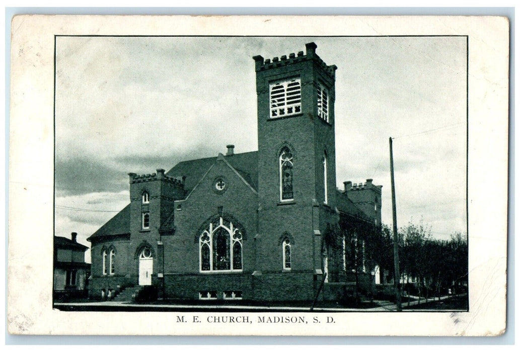 1910 Methodist Episcopal Church Chapel Exterior Madison South Dakota SD Postcard
