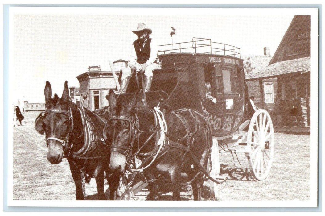 c1950 Ibbo Town Miles West Town Horse Carriage Road Murdo South Dakota Postcard