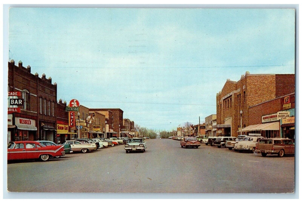 1973 Beginning Western Hospitality Main Street Mobridge South Dakota SD Postcard