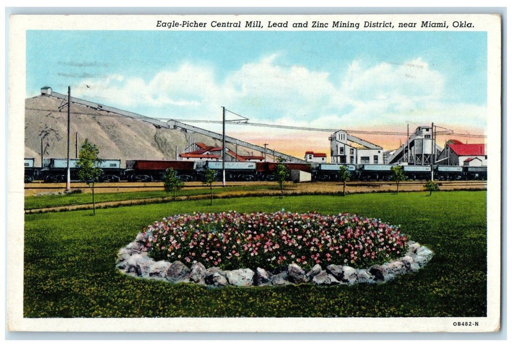 1954 Eagle Pitcher Central Mill Lead And Zinc Mining District Miami FL Postcard