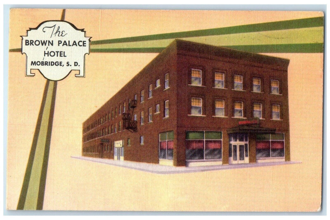 1960 Brown Palace Hotel Black Hills Building Mobridge South Dakota SD Postcard