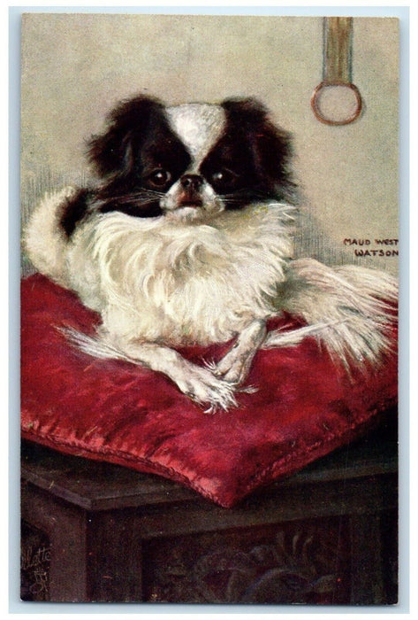 c1910's The Japanese Spaniel Maud Puppy Dog Pet Animals Oilette Tuck's Postcard