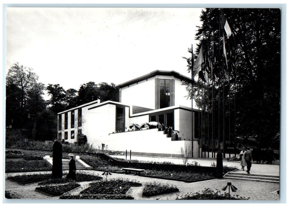 1958 The Pavilion of Italy Brussels Belgium Expo Antique RPPC Photo Postcard
