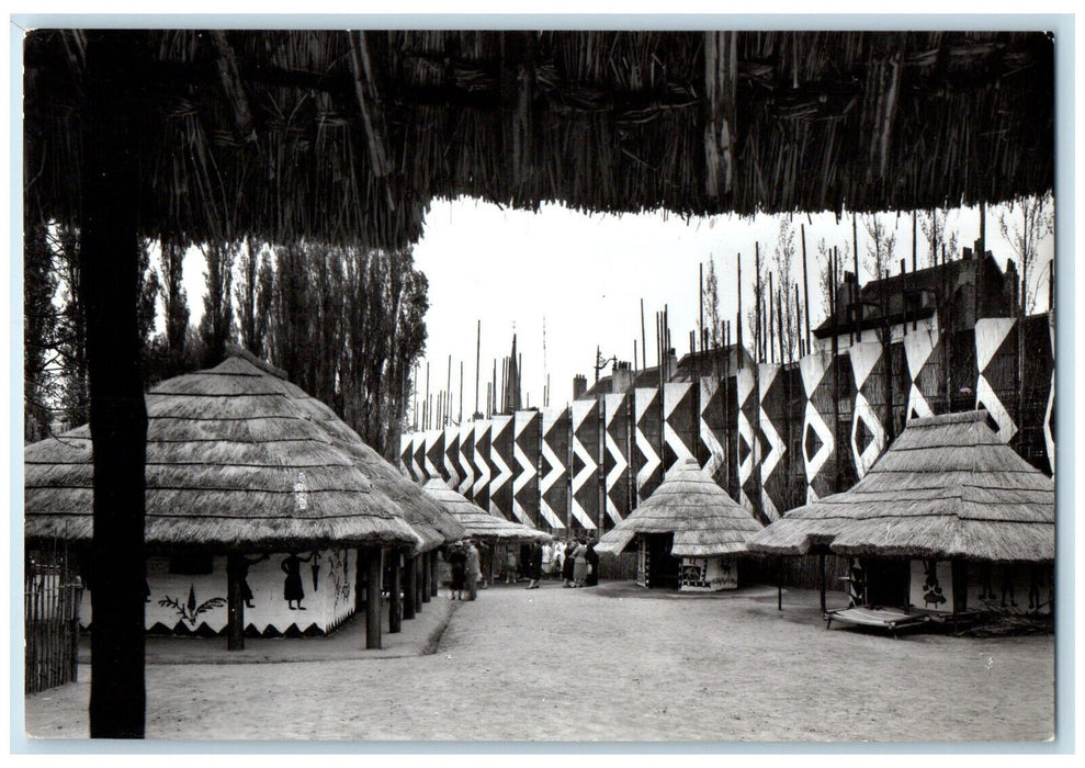 1958 Section of Belgian Congo Ruanda-Urundi Brussels Expo RPPC Photo Postcard