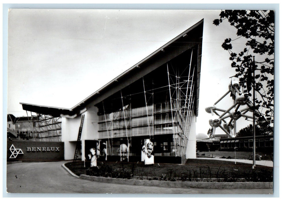 1958 The Pavilion of Benelux Brussels Belgium Expo Vintage RPPC Photo Postcard