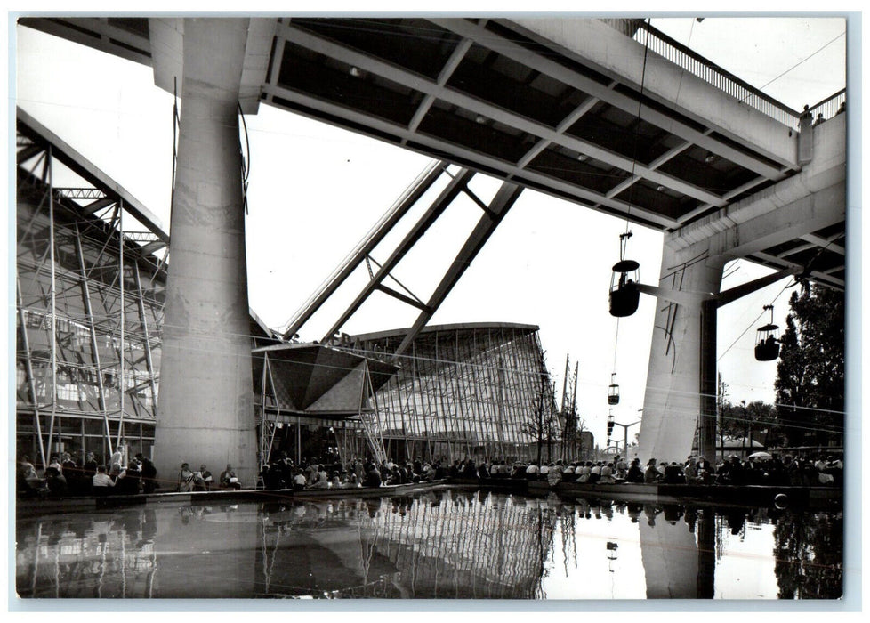 1958 France Structures Bridge Brussels Belgium Expo RPPC Photo Postcard