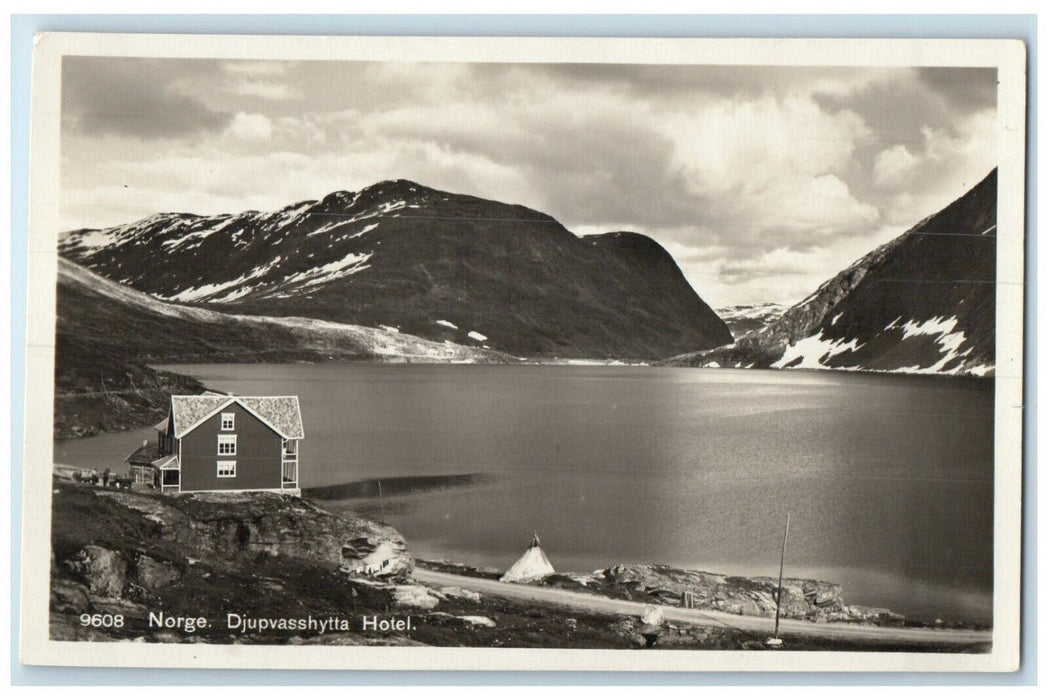 c1920's Djupvasshytta Hotel Norway Vintage Unposted RPPC Photo Postcard