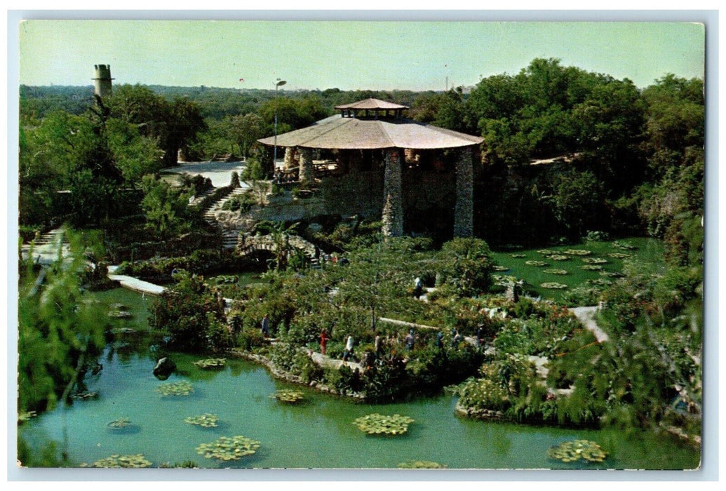 c1960 Chinese Tea Garden Brackenridge Park San Antonio Texas TX Vintage Postcard