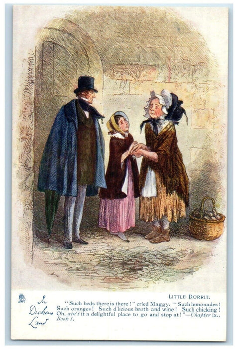 c1905 In Dickens Land Little Dorrit Chapter IX Book 1 Oilette Tuck's Postcard